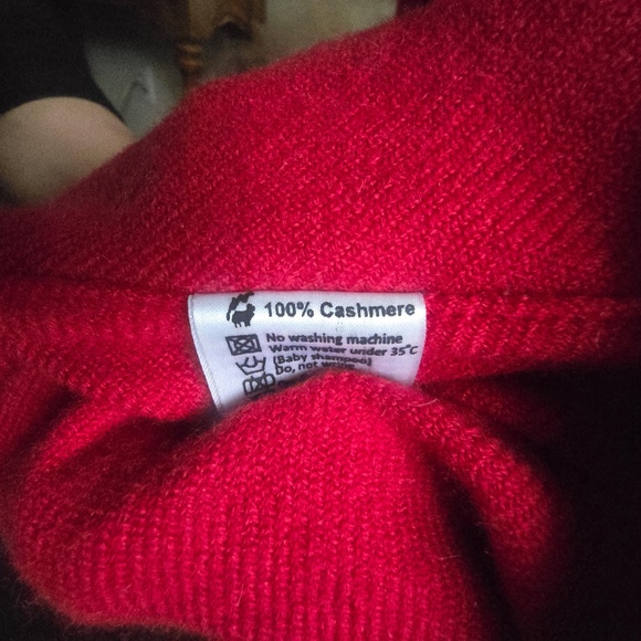 100% Pure Cashmere Red Robe Coat Quiet Luxury Old Money S/M - Picture 7 of 11